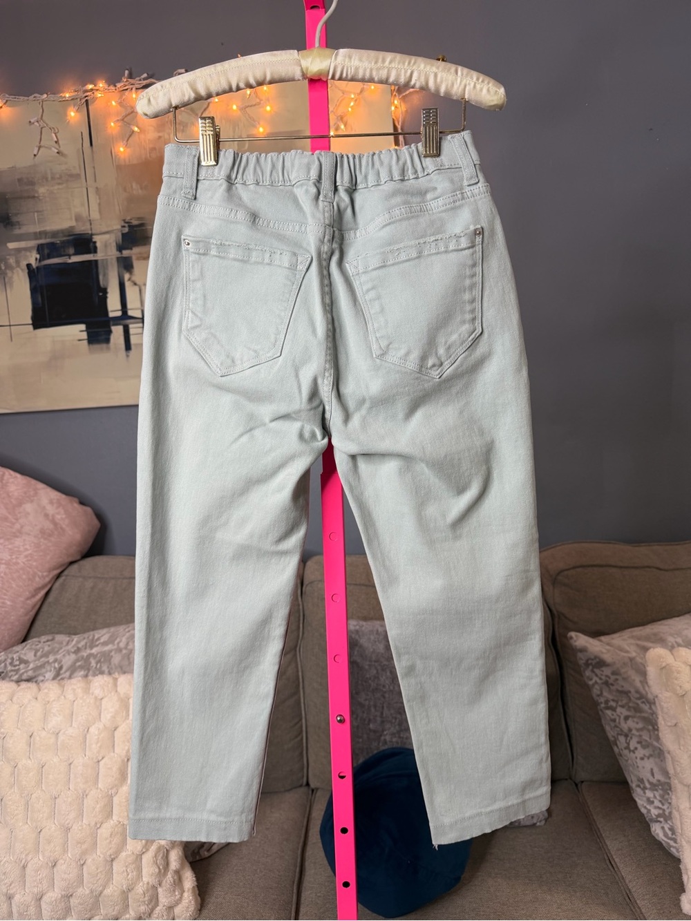 Kensie The Ultimate High Rise Skinny Jeans Light Sage Green Size 4/27 💛 - Picture 6 of 7